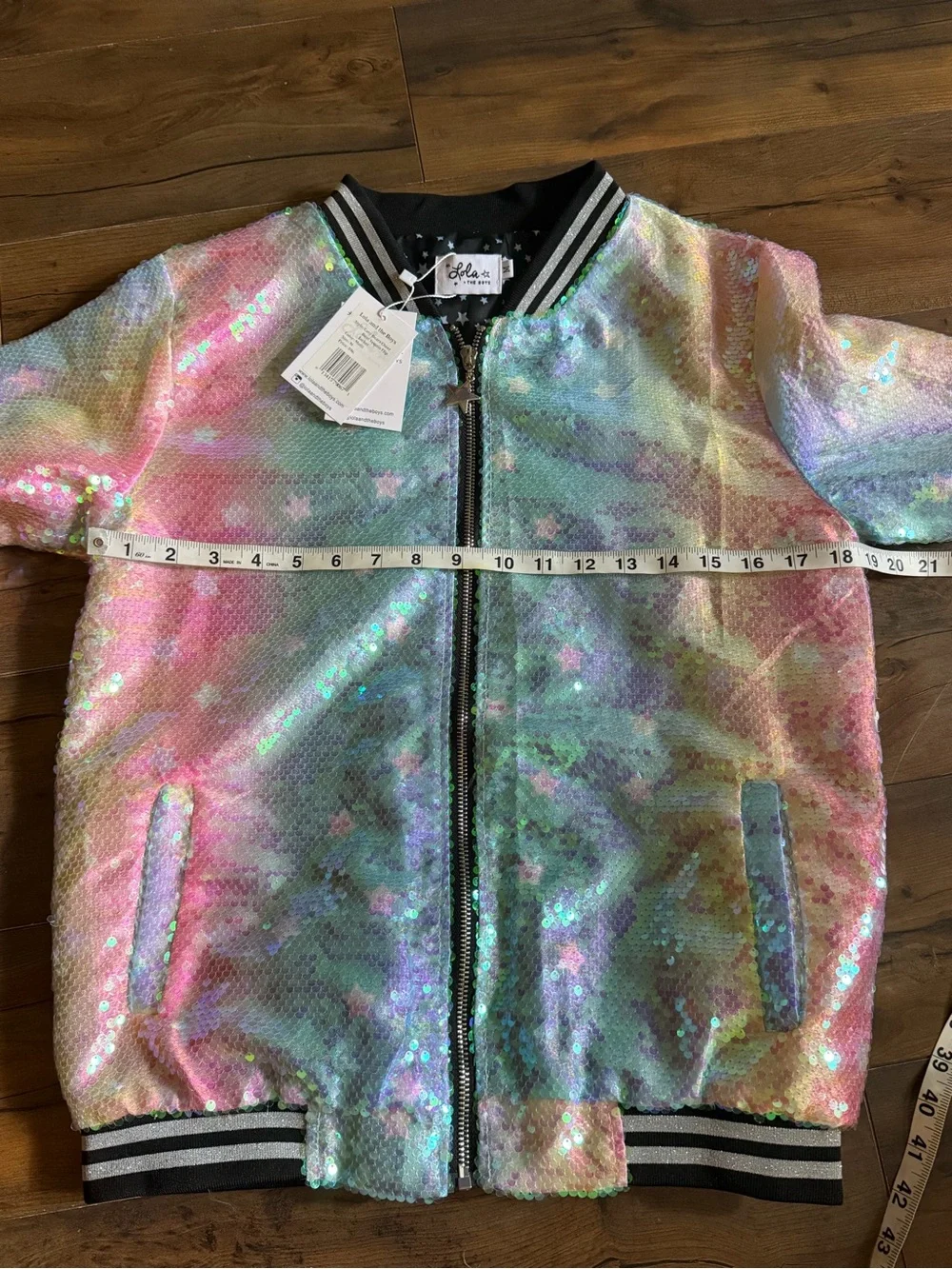 NWT | Lola and the Boys | Care Bears Sequin Jacket | M